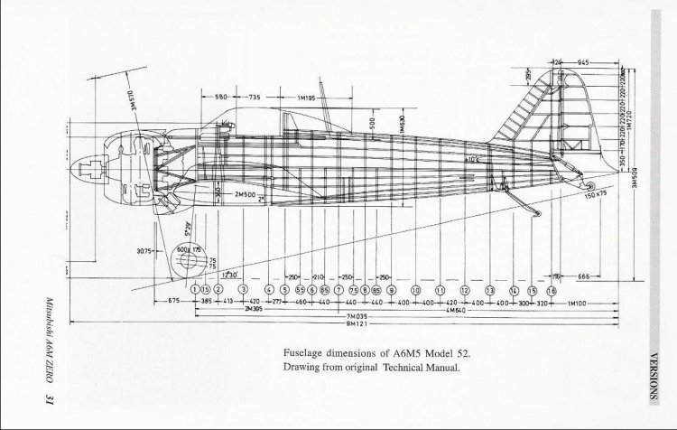 чертеж mitsubishi a6m zero