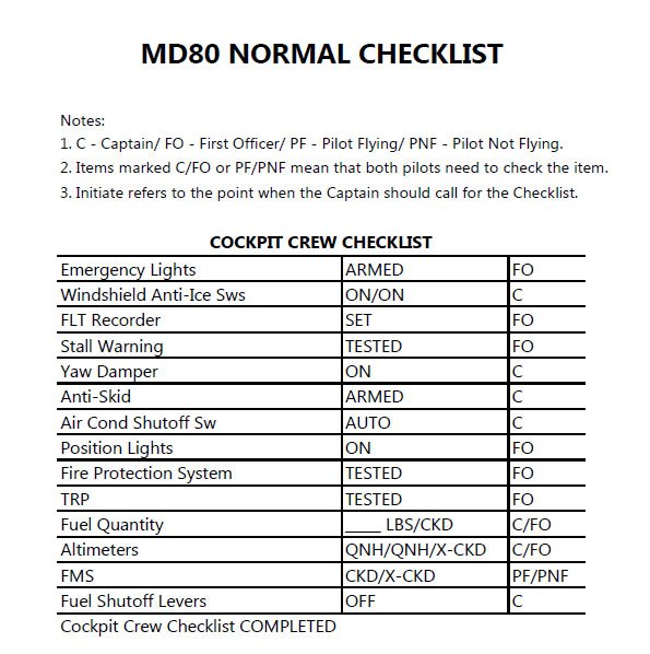Rotate Md80 Checklist Clipart.