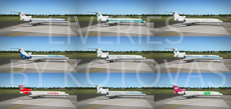 Felis Ту-154 90-x Livery Pack - X-Plane Liveries and Textures - Avsim.su